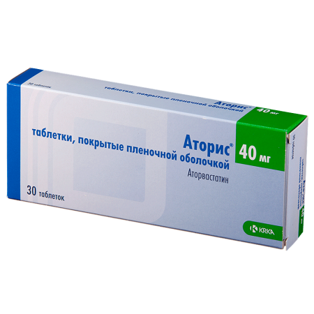 Аторис табл. п.о. 40 мг. №30