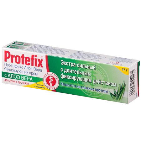 Протефикс Крем для фиксации зубных протезов экстрасильный алоэ 40мл