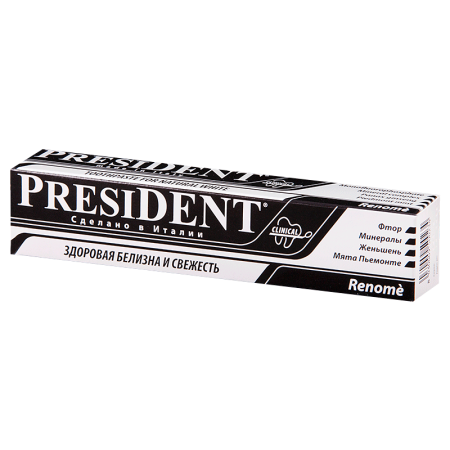 Президент Зубная паста уайт отбеливающая 30мл