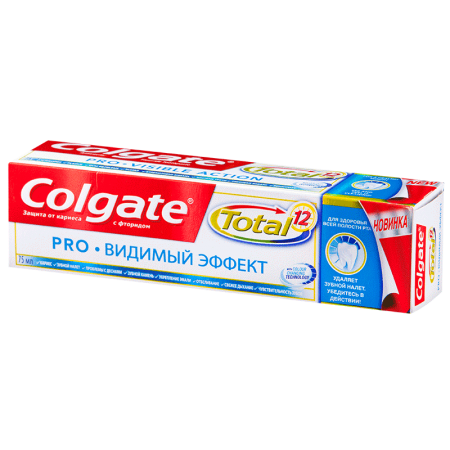 Зубная паста Колгейт Тотал 12 Про видимый эффек 75мл