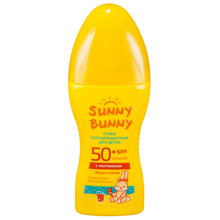 Санни Банни Спрей солнцезащитный для детей spf50+ водостойкий с пантенолом 150мл