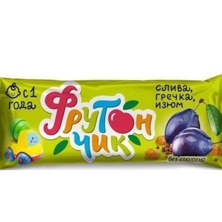 Фрутончик Батончик фруктовый со злаками Изюм-Слива-Гречка для детей с 1года 20г