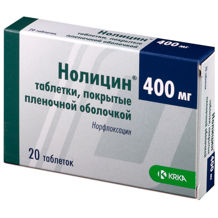 Нолицин табл. п.о. 400 мг. №20