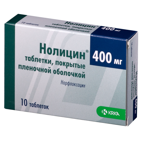 Нолицин табл. п.о. 400 мг. №10