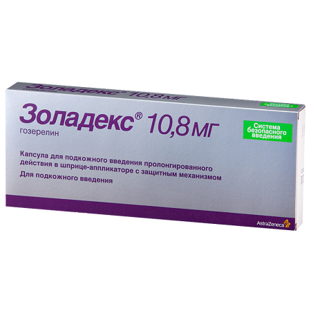 Золадекс капсула д/подкожн. введен. пролонгир. действия 10,8 мг шприц №1