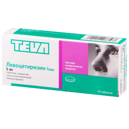 Левоцетиризин-Тева таб. п.п.о. 5мг №14