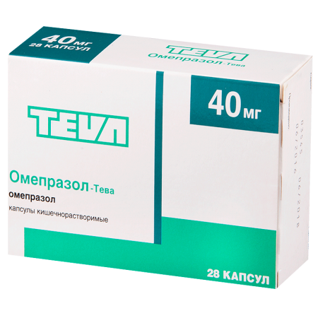 Омепразол-Тева капс 40 мг №28