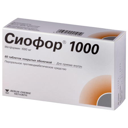 Сиофор 1000 таб.п.о.1000 мг №60