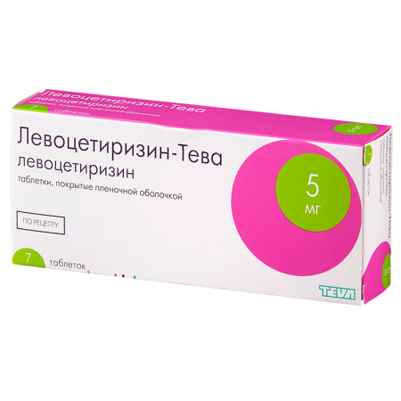 Левоцетиризин-Тева таб. п.п.о. 5мг №7