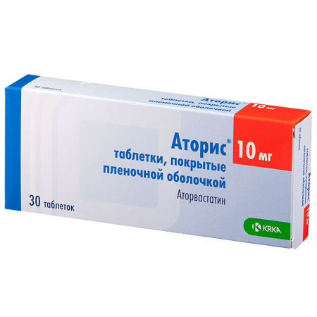 Аторис табл. п.о. 10 мг. №30