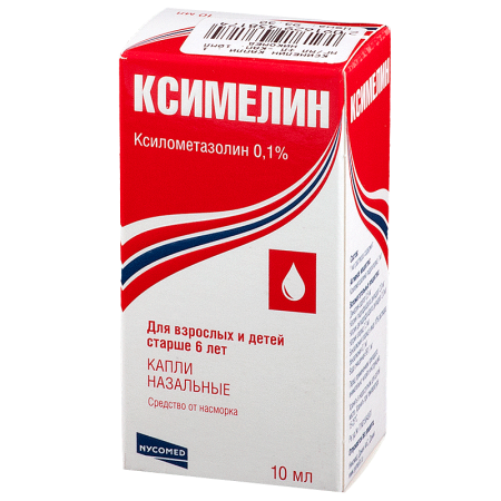 Ксимелин капли наз. 1 мг/мл. фл.-кап. 10 мл.
