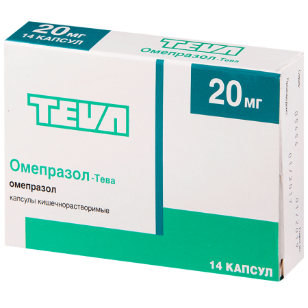 Омепразол-Тева капс 20 мг №14