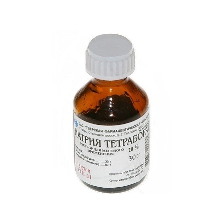 Натрия тетраборат (Бура) р-р в глицерине 20% фл 30мл N1