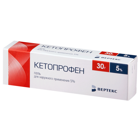 Кетопрофен гель д/наружн.прим.5% туба 30г
