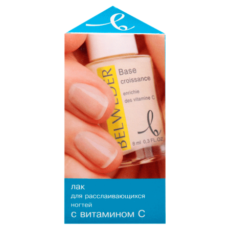 Бельведер Лак для ногтей для расслаивающ ногтей с витамином С 8мл (арт. A/OVITN)