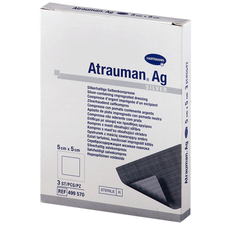Повязка Atrauman AG с серебром стер. 5см х 5см 3шт. уп. N1